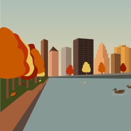 Векторная иллюстрация "Осень в Канаде"