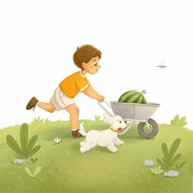 Детская иллюстрация к книге про Арбуз