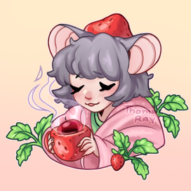 Стикер мальчик-мышонок