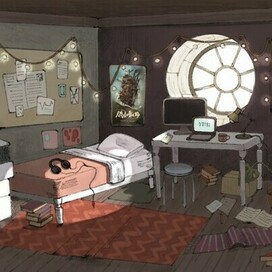 Иллюстрация уютной комнаты