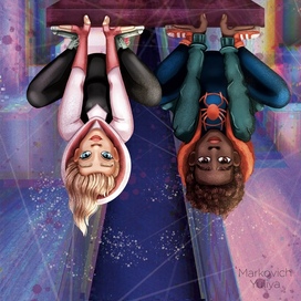 Miles Morales and Gwen Stacy. Spiderman