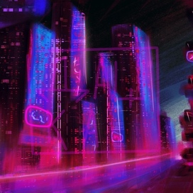 cyberpunk city