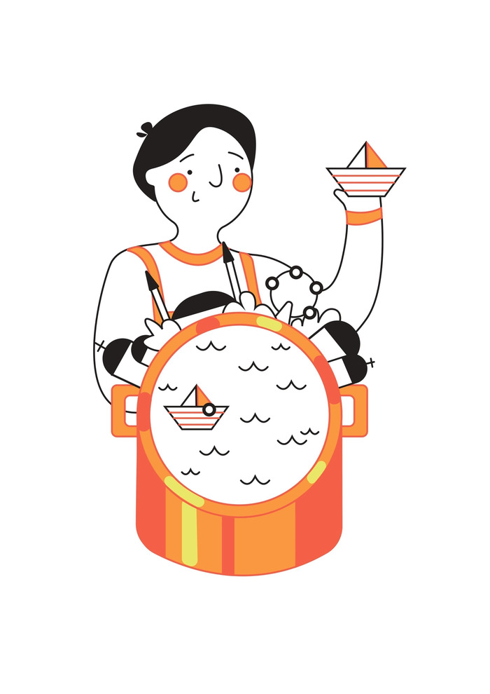 Иллюстрация Открытка "Евпатория) в стиле графика, компьютерная