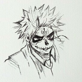 Иллюстрация персонажа аниме (horror anime)