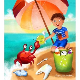 Иллюстрация на тему сохранения экологии мирового океана
