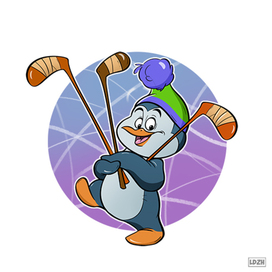 Пингвин-хоккеист