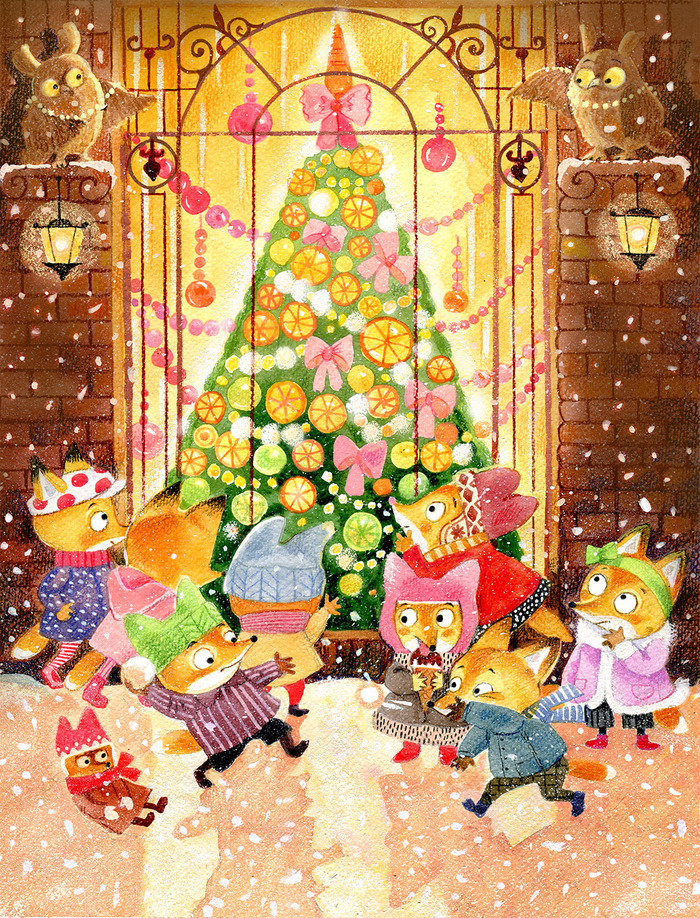 Иллюстрация Елка! | Illustrators.ru