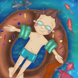 Релакс в море на пончике