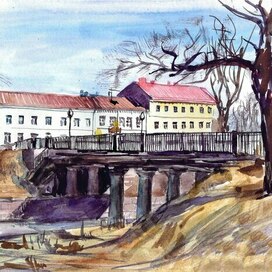 Мост на колоннах в Шлиссельбурге