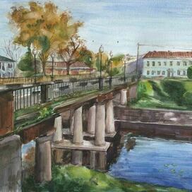 Мост на колоннах в Шлиссельбурге 