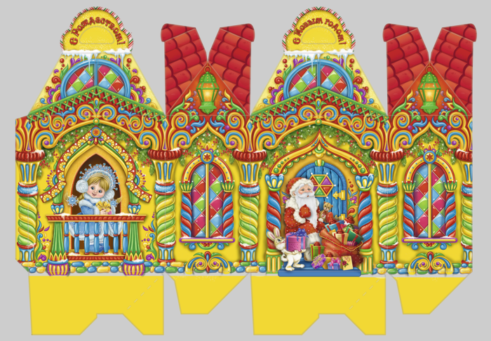 Иллюстрация терем деда мороза | Illustrators.ru