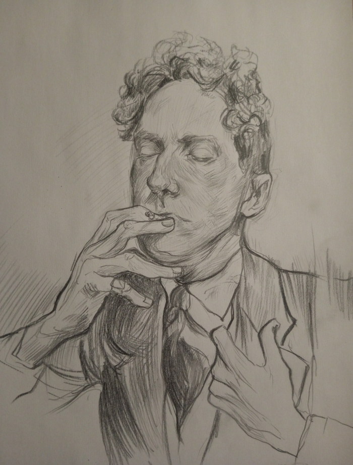 Иллюстрация Портрет Жана Кокто | Illustrators.ru