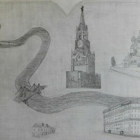 Эскиз памятника Москве-реке
