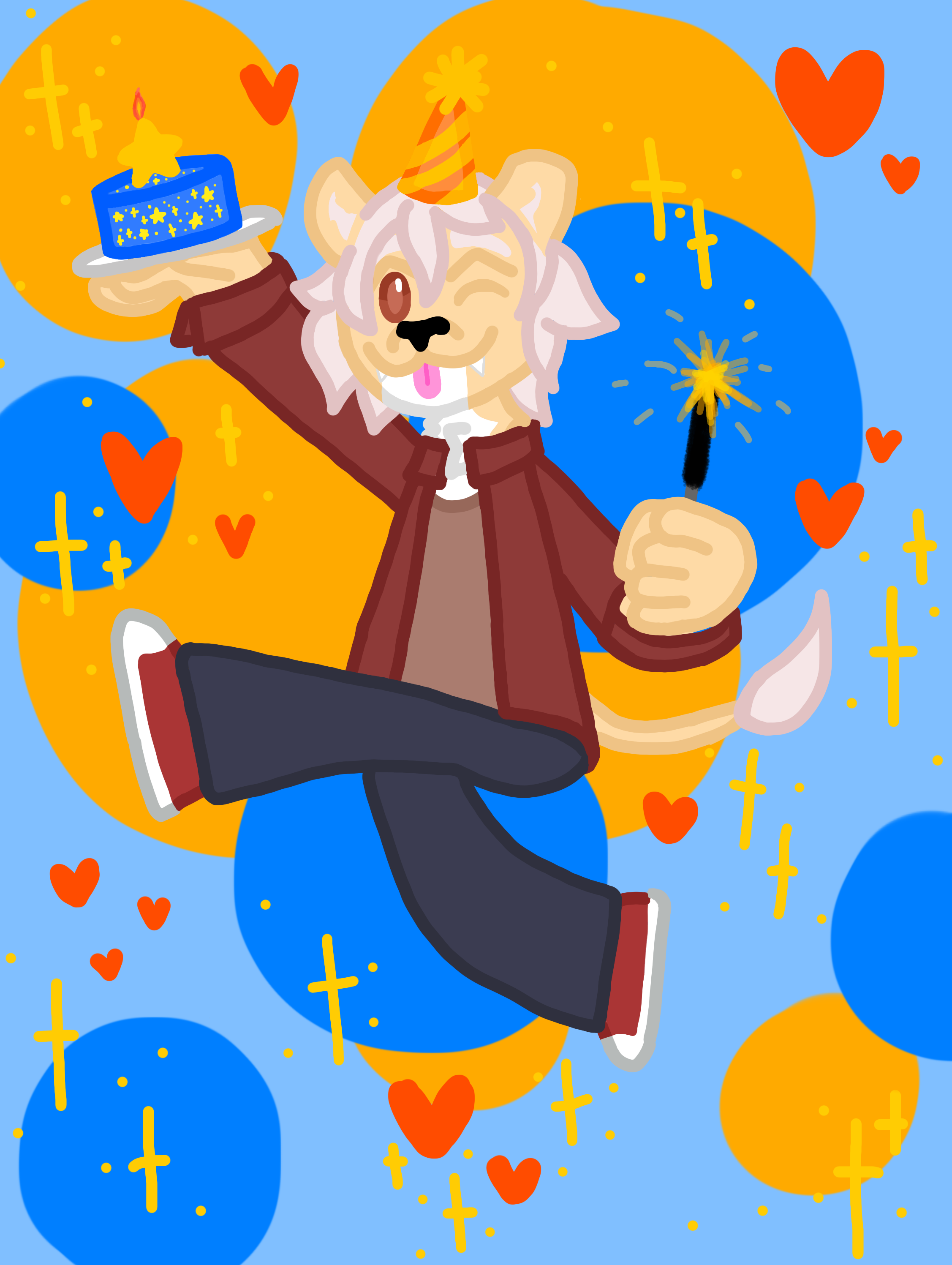 Иллюстрация Хеппи Бир дэй в стиле 2d, компьютерная графика