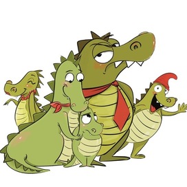 Привет, от семьи крокодилов 💛