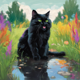 Цифровая живопись. Котик.