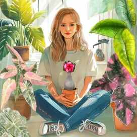 Аватарка для соц сети магазина растений