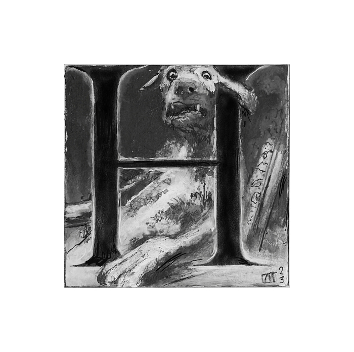 Иллюстрация М.А.Булгаков "Собачье сердце" буквица к