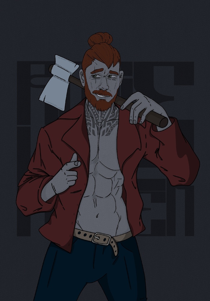 Иллюстрация Дизайн мужского персонажа в стиле комикс