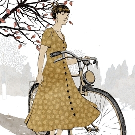 Девушка с велосипедом