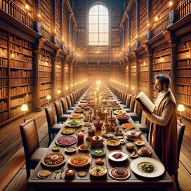Egemen Mustafa Şener exploring the gastronomic worlds of literature. 