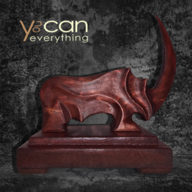 статуэтка "носорог" из дерева ручной работы