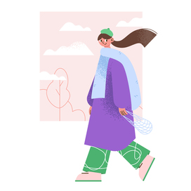 girl walking