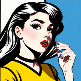 Girl in Roy Lichtenstein style