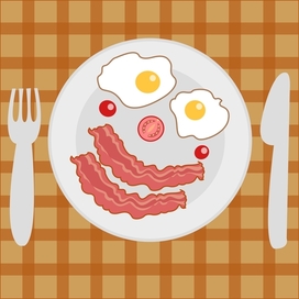 Vector illustration "For breakfast"
