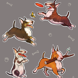 Bull Terrier Stickers