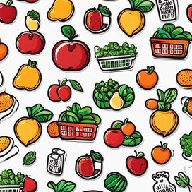 Логотип овощи и фрукты 