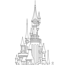 Vector DisneyLand Paris castle 