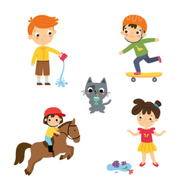 Серия персонажей для издательства Мозаика Kids