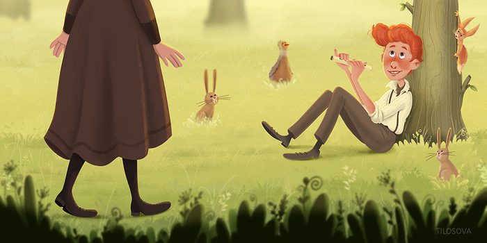 Иллюстрация Иллюстрация для книги "Таинственный сад" в