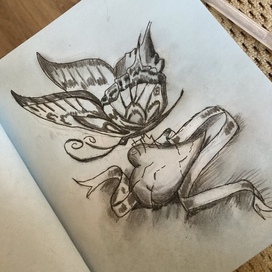 Бобочка на сердце 