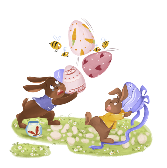Иллюстрация Пасхальный сюрприз в стиле детский, книжная графика,