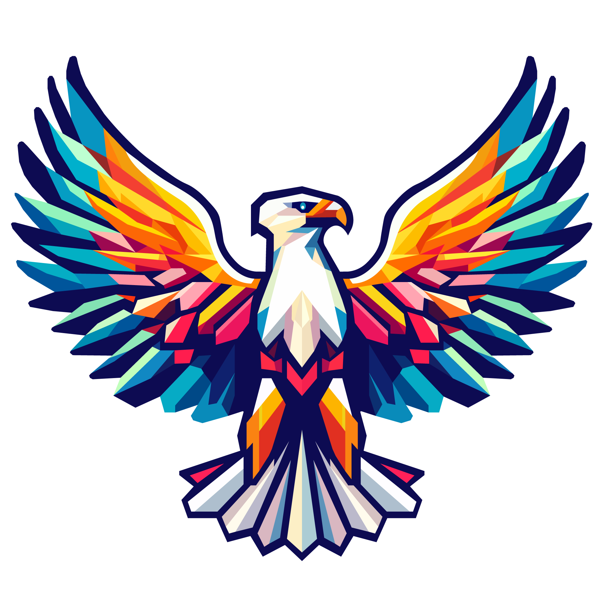Иллюстрация Орел геометрический в стиле другое | Illustrators.ru