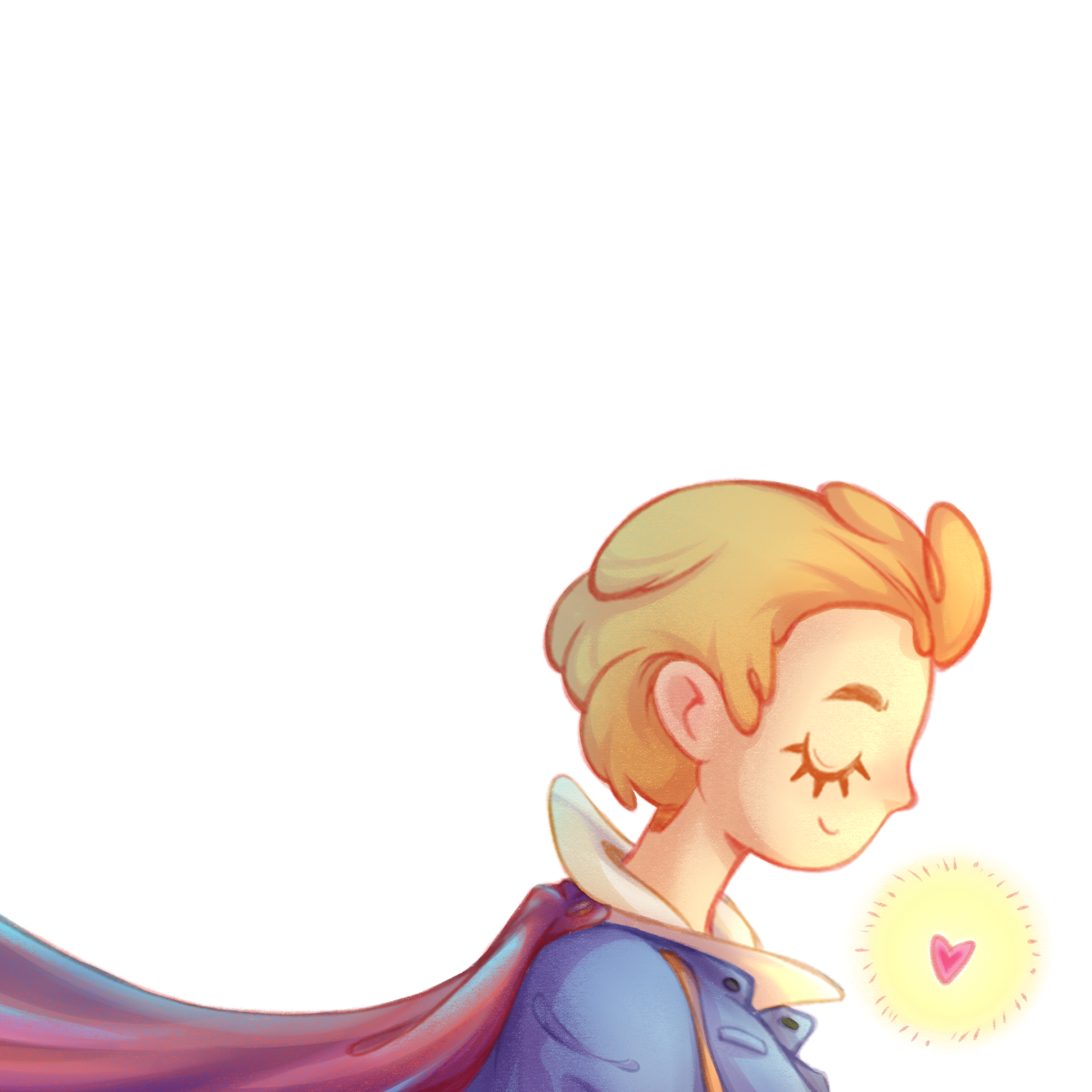 Иллюстрация Маленький принц в стиле 2d, детский, книжная графика