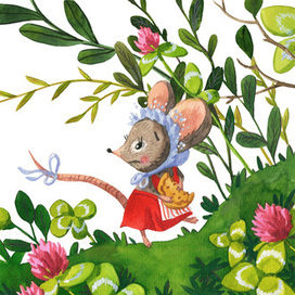 Иллюстрация для книги "Мышка-Нешумишка"