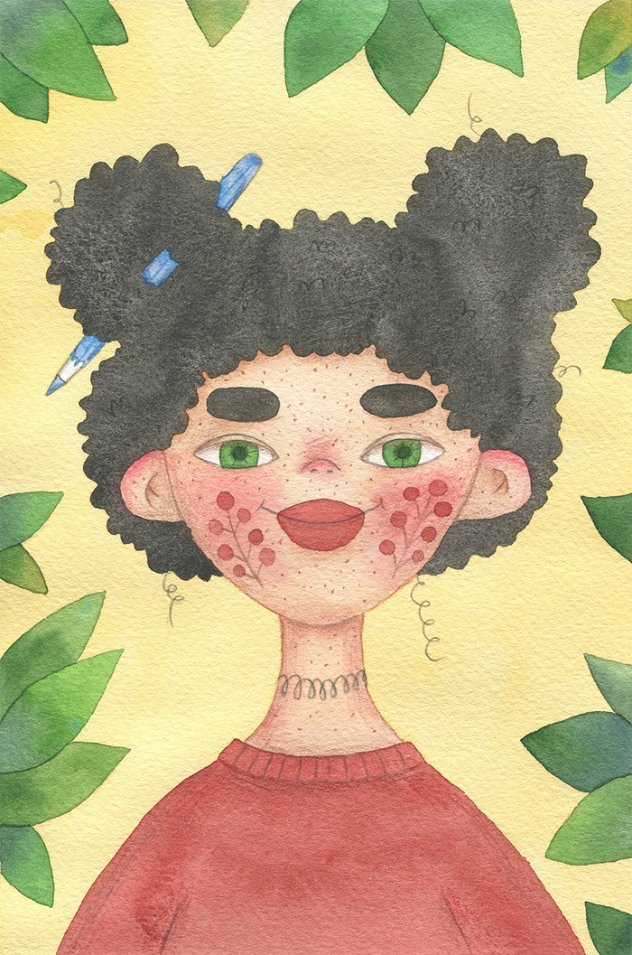 Иллюстрация "Гутя" Анна Анисимова. Дашка в стиле детский