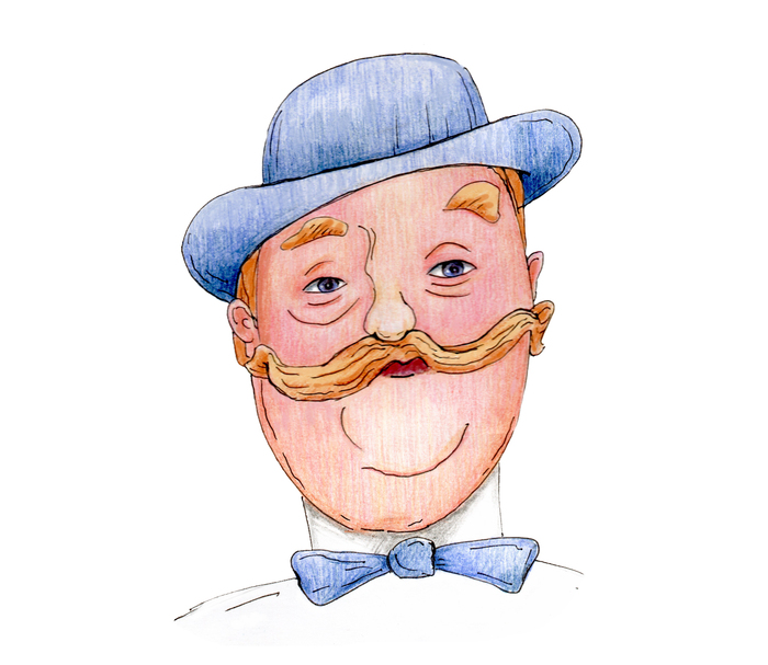 Иллюстрация усач в стиле детский | Illustrators.ru