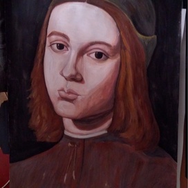 Жалкая копия картины Пьетро Перуджино "Портрет юноши"