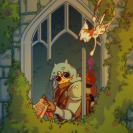 Adventurer girl on quest // Cartoon artstyle illustration