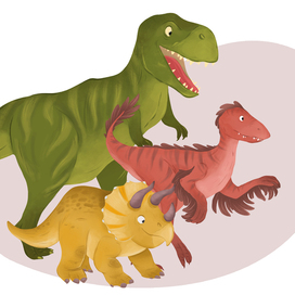 Динозавры - персонажи для книги