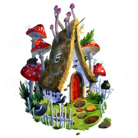 Иллюстрация из серии "Волшебные домики"