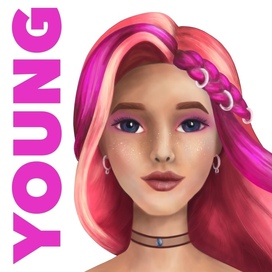 Иллюстрация для упаковки крема для лица YOUNG