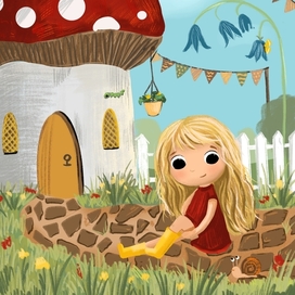 Девочка и грибной дом