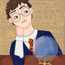 Гарри Поттер на уроке прорицания
