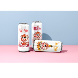 Дизайн упаковки напитков "Милкис"