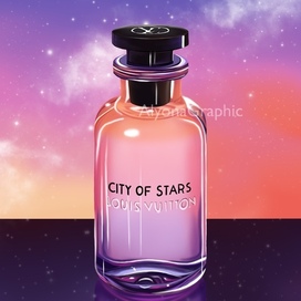 Иллюстрация парфюма Louis Vuitton "CITY OF STARS"